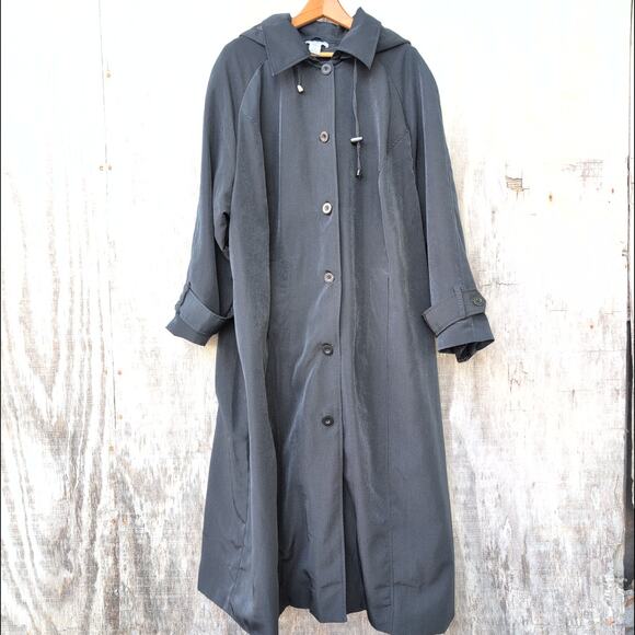 Jessica London Classic Soft Shell Trench Coat Detachable Hood & Liner Women's 24 - Picture 1 of 7